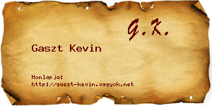 Gaszt Kevin névjegykártya